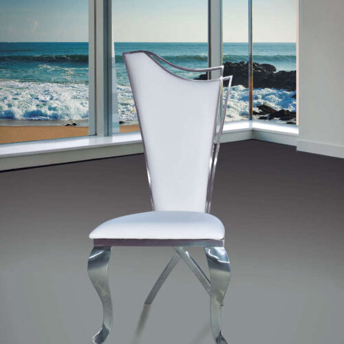 Silla acero inox cromada