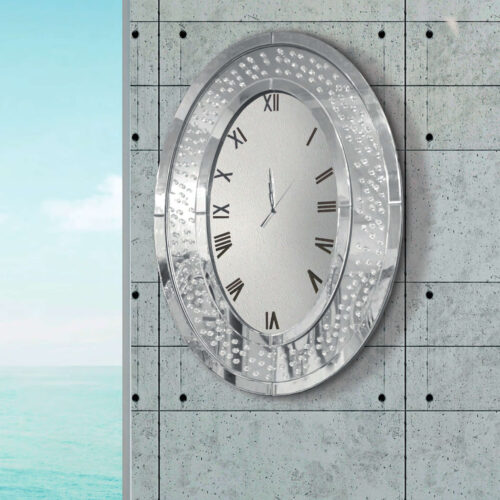 Reloj de espejo y cristal